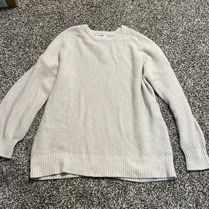 Old Navy Cream Chunky Knit Sweater Size L Like New